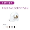 Ввод в распред. коробку для гофротрубы 15А Rotondo, цвет белый